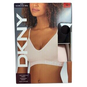 DKNY 2 Pack Seamless Bra Women’s Size Medium Java Brown and Pearl Pink  New!
